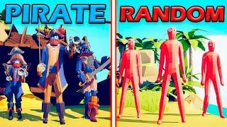 RANDOM UNITS TEAM vs MEGA PIRATE TEAM - Totally Accurate Battle Simulator | TABS