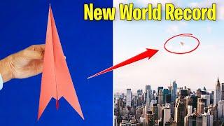 How to Fold a Paper Plane That Flies Far - New World Record Paper Airplanes