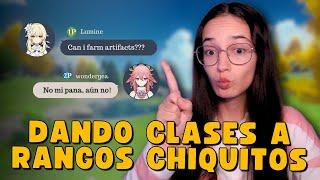 AYUDANDO A RANGOS BAJITOS EN GENSHIN 🫂 Enseñanzas básicas con la wonder profe ‍ | wondergea ⭐