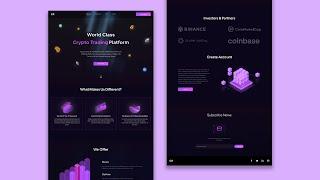 Build Complete Crypto Trading Website Using HTML CSS & JS | Responsive Crypto Website