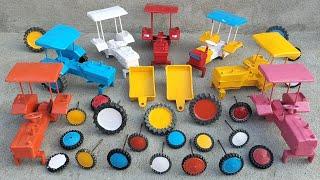 Diy model yellow colour tractor frent Tyres fitting and trolley fitting Tractor video