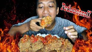 PEDAS GOKILMUKBANG AYAM GEPREK || BASAH SEMUA!! BIKIN MANDI KERINGAT