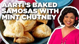 Aarti Sequeira's Baked Samosas with Mint Chutney | Aarti Party | Food Network