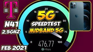 T-Mobile Mid Band 5G N41 2.5GHz Speed Test (Ultra Capacity 5G) Santa Barbara, CA