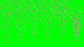 4K Free Confetti Animation in 5 different types on Green Screen