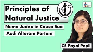 Principles of Natural Justice | Nemo Judex in Causa Sua | Audi Alteram Partem Legal Maxim