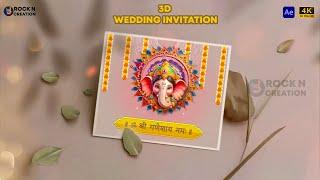 #53  3D Floral Indian Wedding Invitation | Free After Effects Project @rockncreation