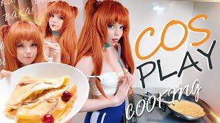 Epic wifey Asuka pancake making with : Cosplay and Cook! 