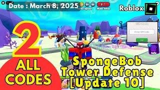 New Codes Work SpongeBob Tower Defense Update 10 Roblox, March 8, 2025