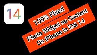 How to fix photo Widget no content Available on iphone in ios 14 update