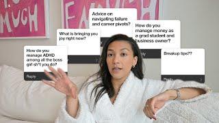 How I manage my money being self employed, career failure, and breakup tips (Q&A)