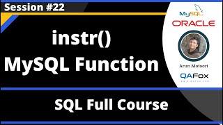 SQL - Part 22 - instr() MySQL String Function