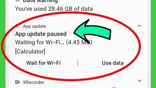 Fix App update paused Waiting for wifi Samsung