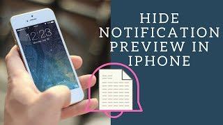 How to Hide / Show Notifications Preview on iPhone Lock Screen