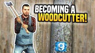 MY NEW JOB AS A WOODCUTTER - Gmod DarkRP | Making Money Legally!