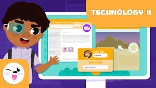 Technology II - Vocabulary for Kids - Internet, website, search engine, Wi-Fi, homepage, email...