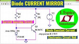 ltspice diode current mirror - Simulation / Current Source