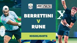 Matteo Berrettini vs Holger Rune Highlights | Rolex Shanghai Masters 2024