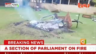 BREAKING NEWS: Extensive damage in Parliament after protesters gained access