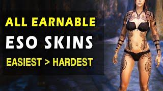 ESO  - ALL FREE EARNABLE SKINS and how to get them!