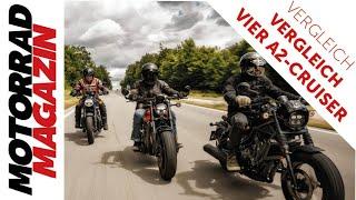 Besser als Rebel? Vergleich von vier A2-Cruisern: Honda, CFMoto, Kawasaki, Royal Enfield