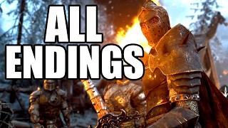 FOR HONOR - All Endings - Knight/Viking/Samurai Ending
