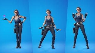 Jill Valentine Skin Showcase with Emotes and Dances | Fortnite x Resident Evil Skins