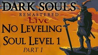 Dark Souls - ΧΩΡΙΣ LEVELING - SL1 Live Playthrough [Part 1]