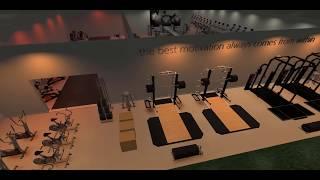 Tour of a gym - 3D interior design of a fitness club created with Ecdesign