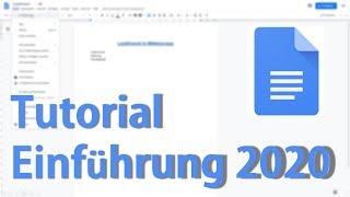 Google Docs Tutorial - Einführung für Anfänger 2020