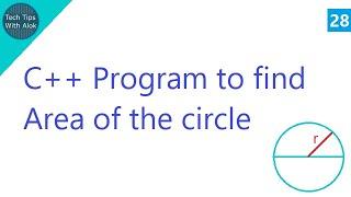 C++ Program to Find area of the circle