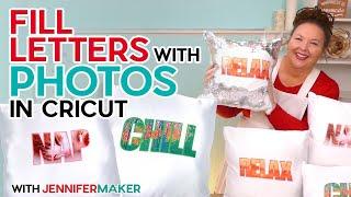 How to Fill Letters with Photos in Cricut Design Space for Sublimation & Print Then Cut Designs