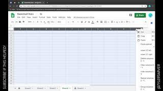 How to Delete Rows and Columns // Google Sheets