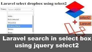 Laravel search in select Box using jquery  select2