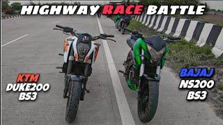 Duke200 Bs3 Vs Ns200 Bs3 Drag Race