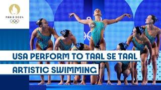  United States Perform to Taal Se Taal | Artistic Swimming | #Paris2024 Highlights