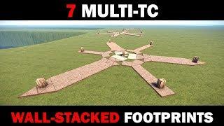 7 Multi-TC Wall-Stacked Footprints for Huge Rust Clan Bases