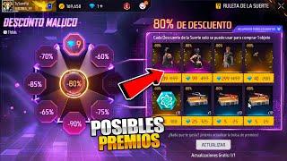 MOSTRANDO LOS PREMIOS DE LA RULETA DE LA SUERTE! FREE FIRE BRASIL