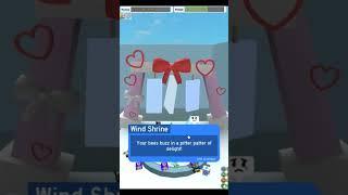 How to Get Galentine's Blessing & Present from Wind Shrine in Bee Swarm Simulator! #shorts