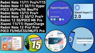 HyperOS 2.0 Widgets/HyperOS India Redmi 12/12 5G/Note 11/12/13/Apple Ai Feature/Android 15 New Feat