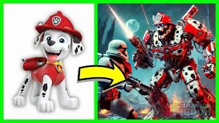 Paw Patrol as Zombie Transformers vs Star Wars Epic Battle | Ai Animation Kingdom 2