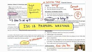 Proposal writing ISC 12 | SCORE 10/10 this way !! | English language #exam #icse #isc