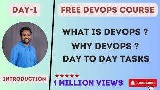 Day-1 | Fundamentals of DevOps | Free DevOps Course | 45 days | #devopscourse  #2023 #learning