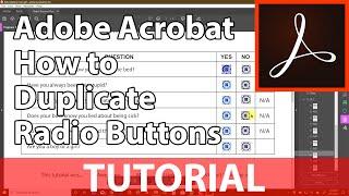 How to Duplicate Radio Buttons in Acrobat - 3 Methods - Adobe Acrobat DC Duplicate Fields