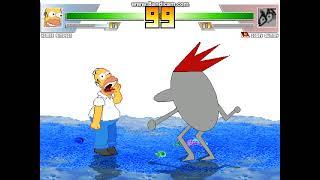 MUGEN battle #3679: Homer vs Evil Dooby Dummy
