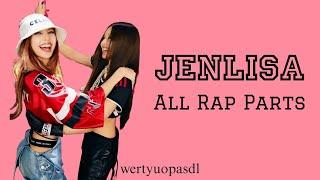 JENNIE & LISA - Rap Parts with Lyrics | Boombayah to Rockstar | wertyuopasdl