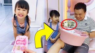 My Daughter Paid Dad 1￥ To Wash Clothes And Earned Mom 100￥#comedy #cutebaby#funnyvideos#smile