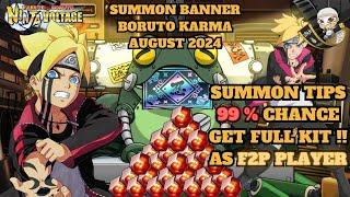 (SUMMON BANNER & TIPS) BORUTO KARMA BANNER AGT 2024 // NxB NV