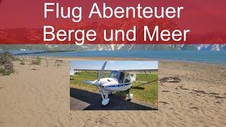 Abenteuer Flug mit UL Flugzeug in die Alpen und an die  Adria nach Mazarack und Slowenien Portoroz