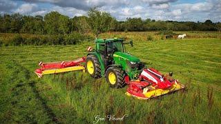 CHANTIER DE FAUCHE 2024 | JOHN DEERE 6R155 | Guillot Fabrice (17)